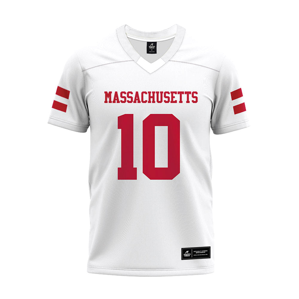 UMass - NCAA Football : Aubrey Melvin - White Premium Football Jersey-0