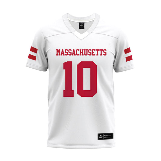 UMass - NCAA Football : Aubrey Melvin - White Premium Football Jersey-0
