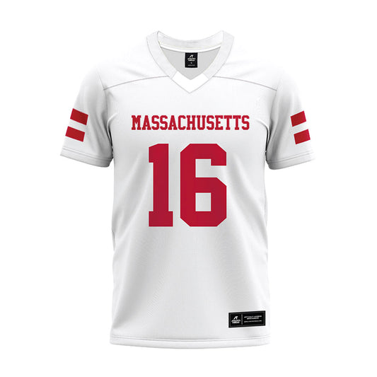 UMass - NCAA Football : Kendric Council - White Premium Football Jersey-0