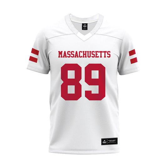 UMass - NCAA Football : Matthew Tybor - White Premium Football Jersey-0