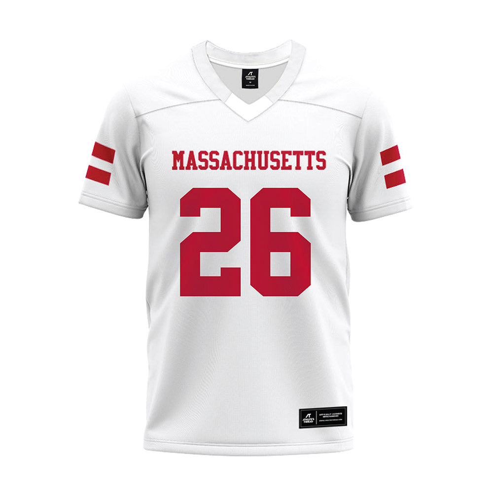 UMass - NCAA Football : Chibuzo Amobi - White Premium Football Jersey-0