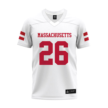 UMass - NCAA Football : Chibuzo Amobi - White Premium Football Jersey-0