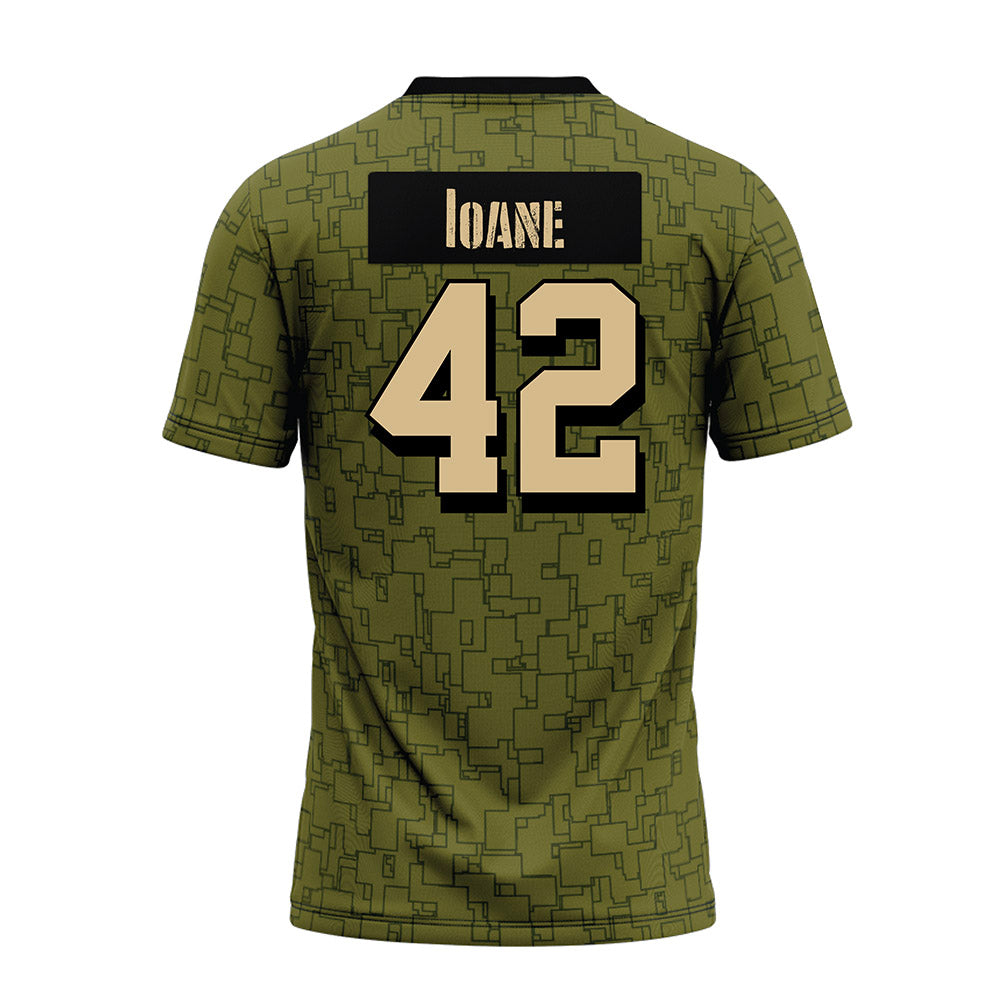 Hawaii - NCAA Football : Matteus Ioane - Green Camo Premium Football Jersey-1