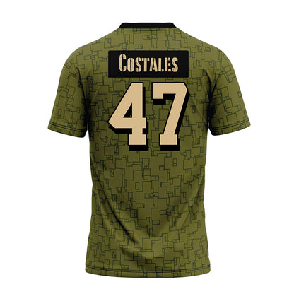 Hawaii - NCAA Football : Kingston Costales - Green Camo Premium Football Jersey-1