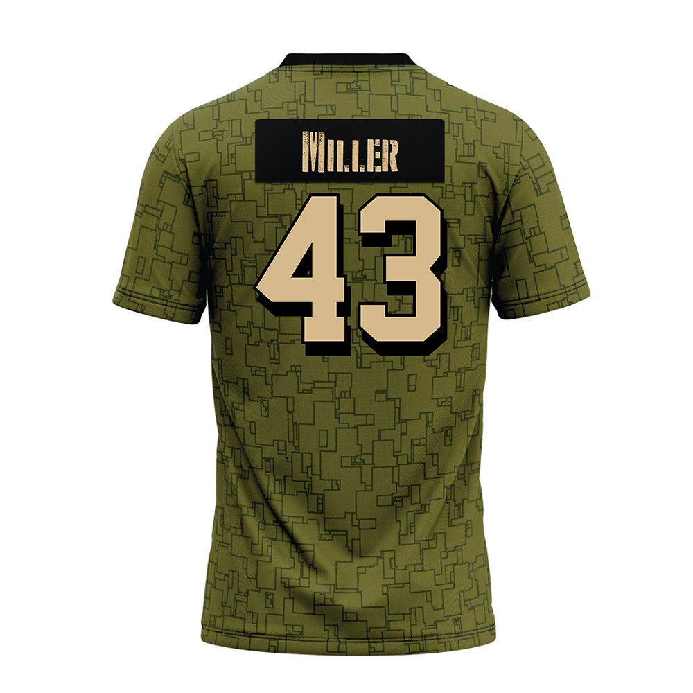 Hawaii - NCAA Football : Gannon Miller - Green Camo Premium Football Jersey-1