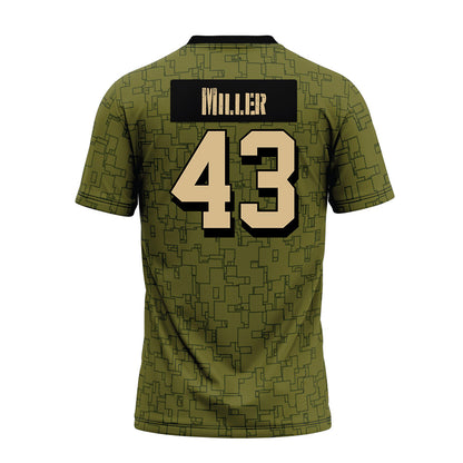 Hawaii - NCAA Football : Gannon Miller - Green Camo Premium Football Jersey-1
