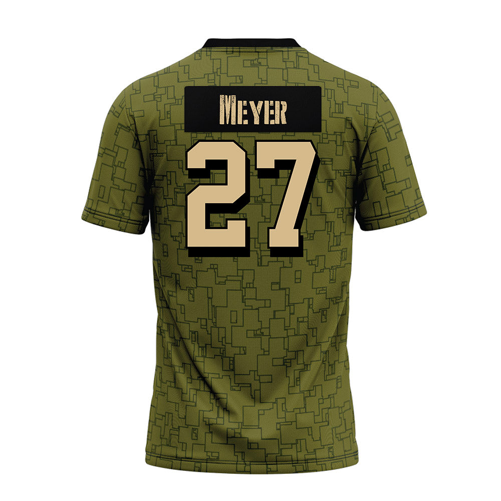 Hawaii - NCAA Football : Makanale'a Meyer - Green Camo Premium Football Jersey-1