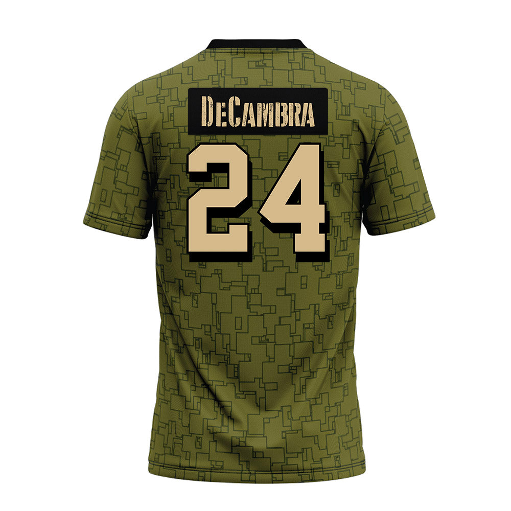 Hawaii - NCAA Football : Kodi DeCambra - Green Camo Premium Football Jersey-1
