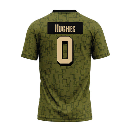 Hawaii - NCAA Football : Jeremiah Hughes - Green Camo Premium Football Jersey-1