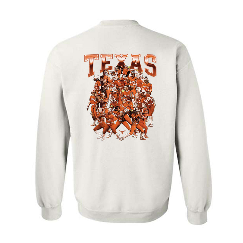 Texas - NCAA Softball : Crewneck Sweatshirt Team Collage