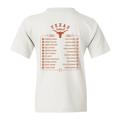 Texas - NCAA Softball : Youth T-Shirt Roster Shirt
