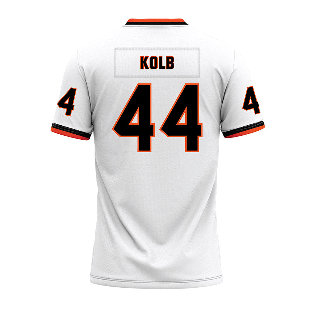 Oklahoma State - NCAA Football : Carson Kolb - White Premium Football Jersey-1