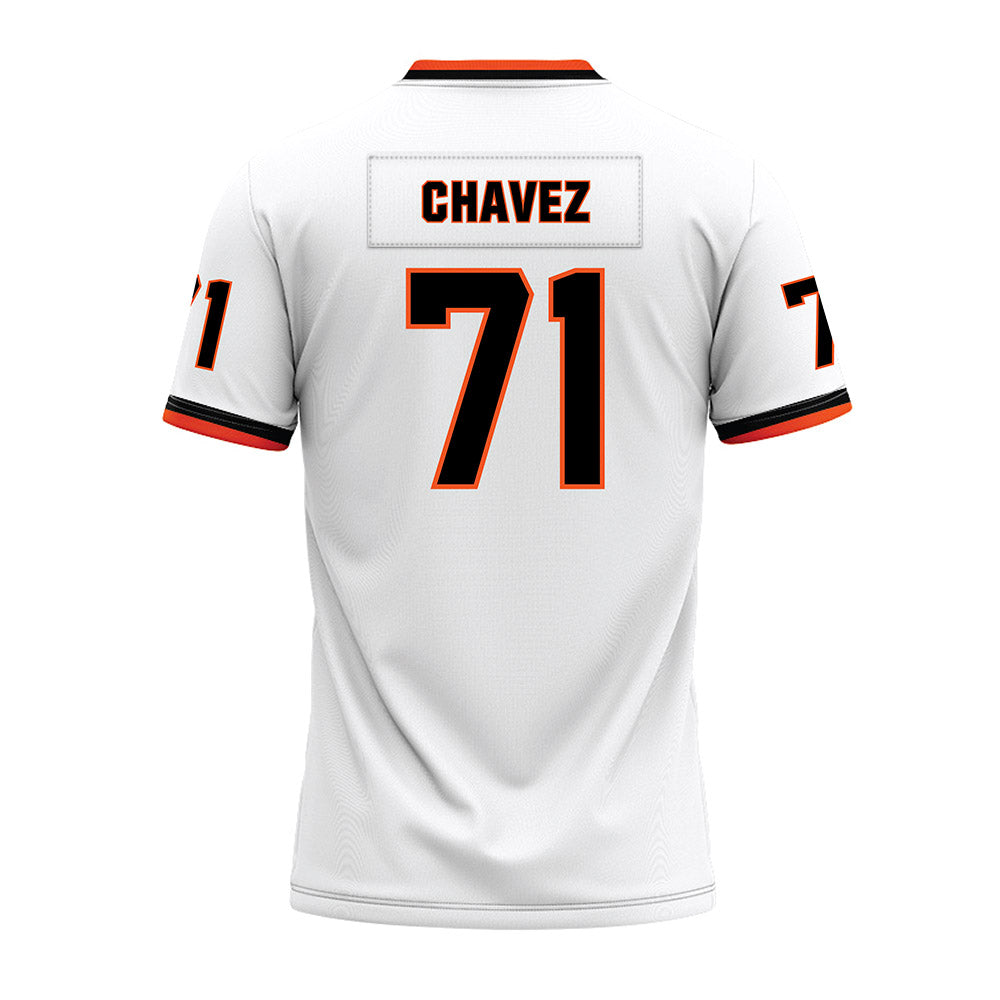 Oklahoma State - NCAA Football : Miguel Chavez - White Premium Football Jersey-1