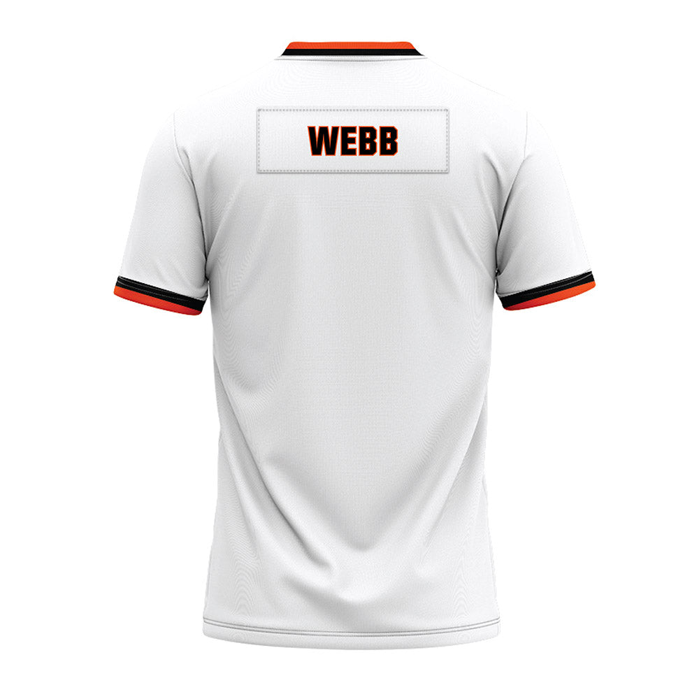 Oklahoma State - NCAA Football : Luke Webb - White Premium Football Jersey