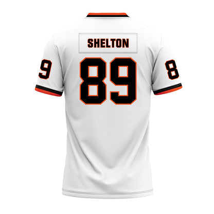 Oklahoma State - NCAA Football : Quincy Shelton - White Premium Football Jersey-1