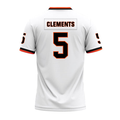 Oklahoma State - NCAA Football : Saadiq Clements - White Premium Football Jersey-1