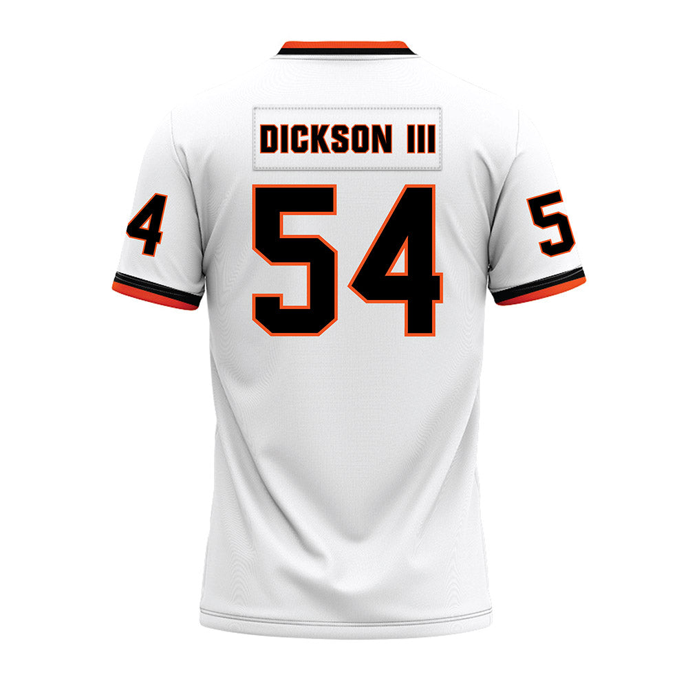 Oklahoma State - NCAA Football : Johnny Dickson III - White Premium Football Jersey-1