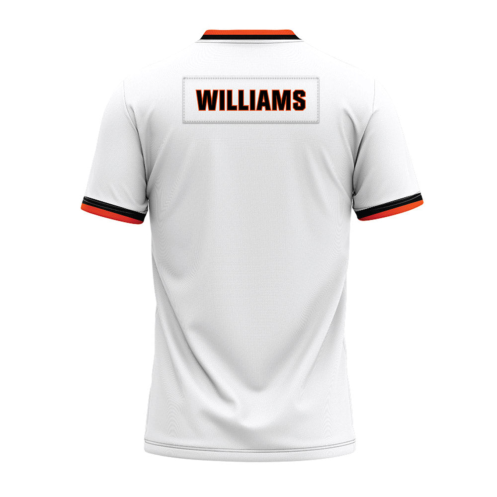 Oklahoma State - NCAA Football : James Williams - White Premium Football Jersey-1
