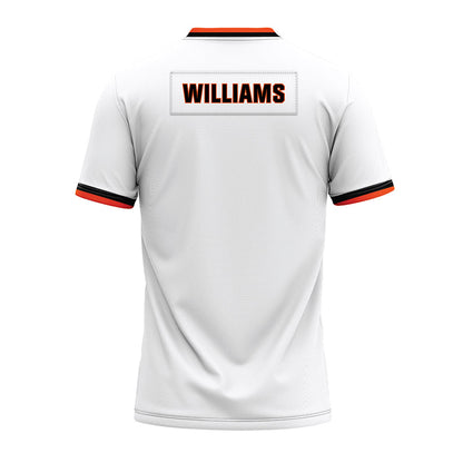 Oklahoma State - NCAA Football : James Williams - White Premium Football Jersey-1