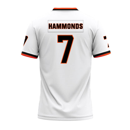 Oklahoma State - NCAA Football : Quinton Hammonds - White Premium Football Jersey-1