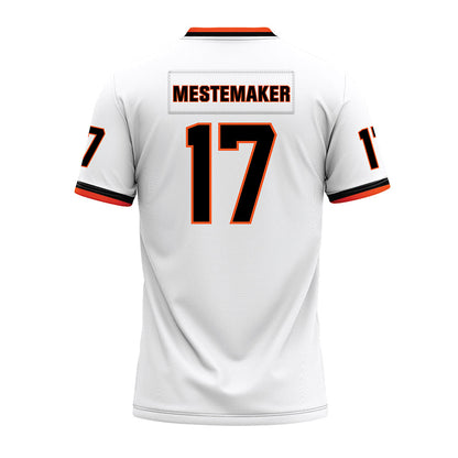 Oklahoma State - NCAA Football : Drew Mestemaker - White Premium Football Jersey-1