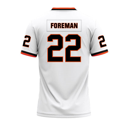 Oklahoma State - NCAA Football : Kobi Foreman - White Premium Football Jersey-1