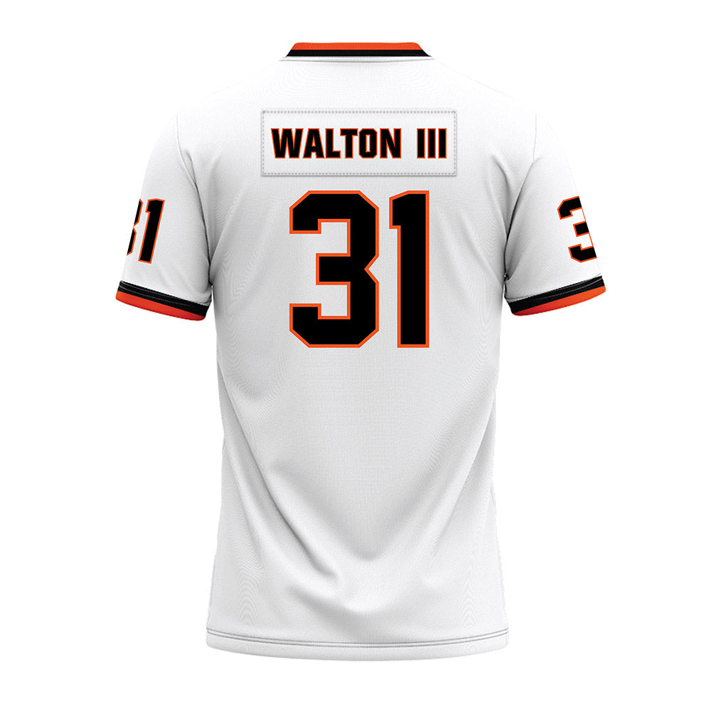 Oklahoma State - NCAA Football : Billy Walton iii - White Premium Football Jersey-1