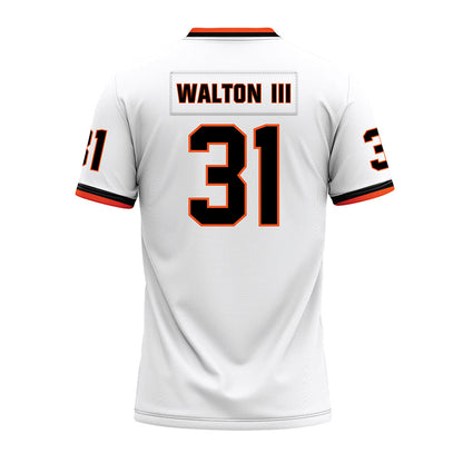 Oklahoma State - NCAA Football : Billy Walton iii - White Premium Football Jersey-1