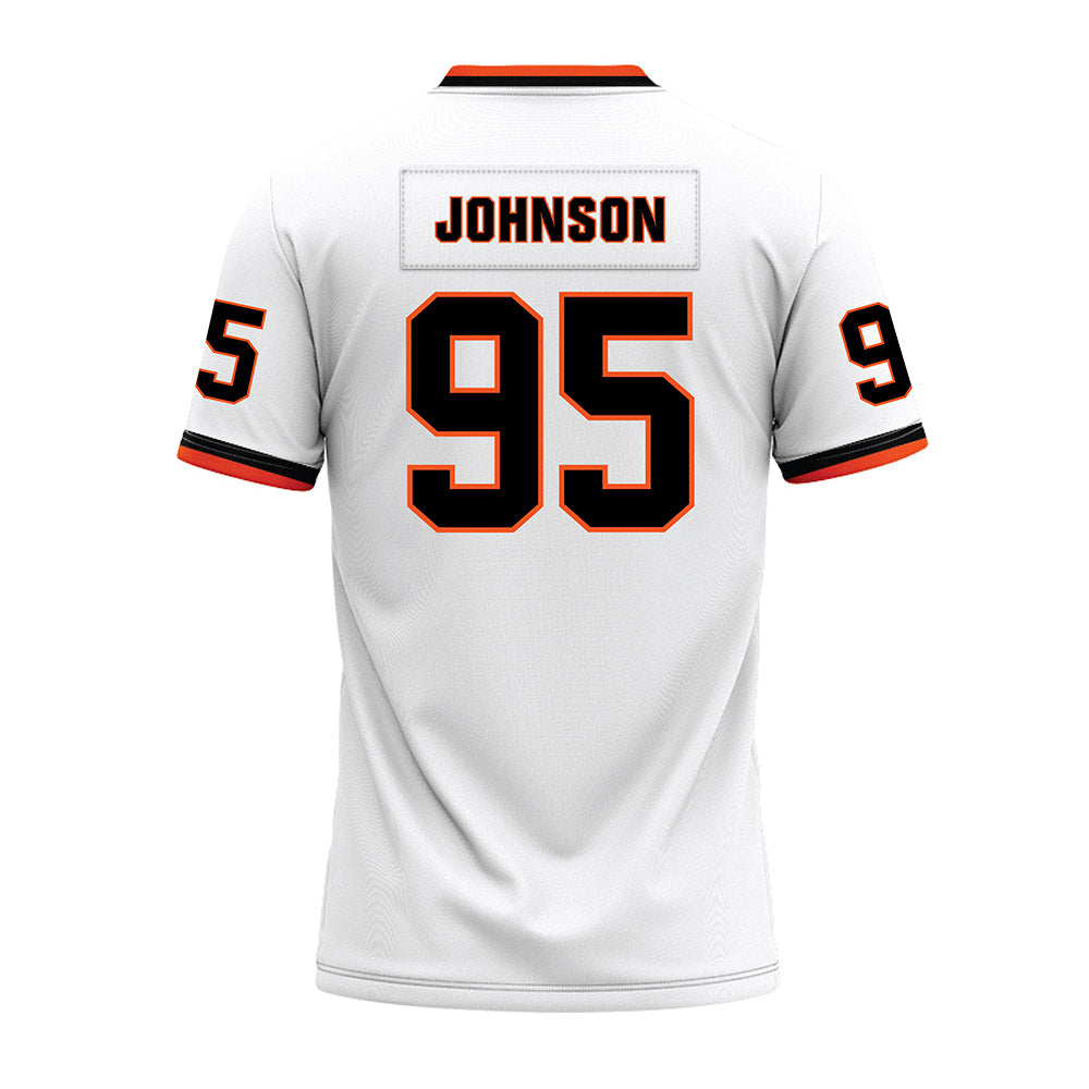 Oklahoma State - NCAA Football : Jaleel Johnson - White Premium Football Jersey