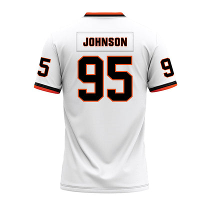 Oklahoma State - NCAA Football : Jaleel Johnson - White Premium Football Jersey