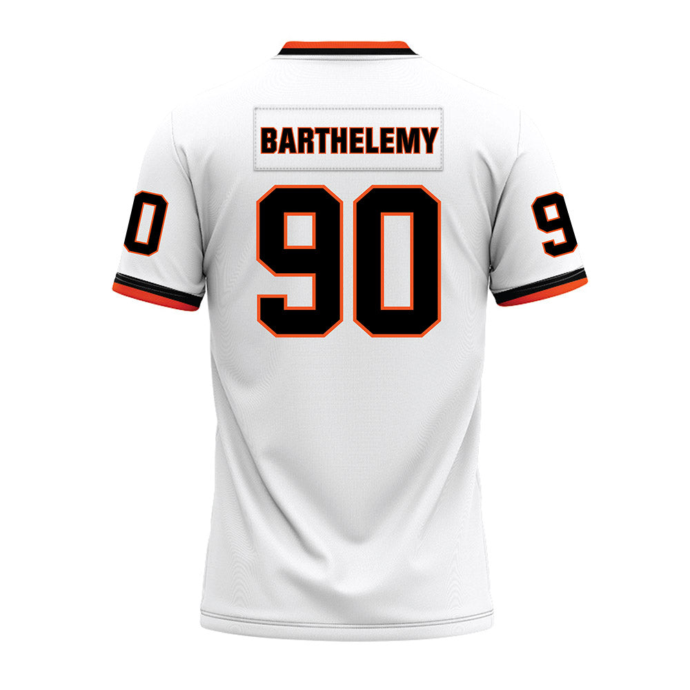 Oklahoma State - NCAA Football : Savion Barthelemy - White Premium Football Jersey-1