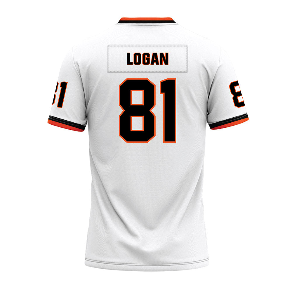 Oklahoma State - NCAA Football : Luke Logan - White Premium Football Jersey-1