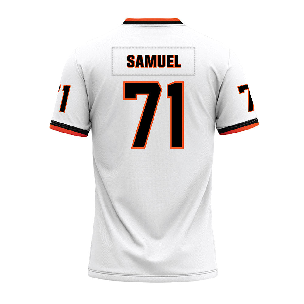 Oklahoma State - NCAA Football : Markell Samuel - White Premium Football Jersey-1