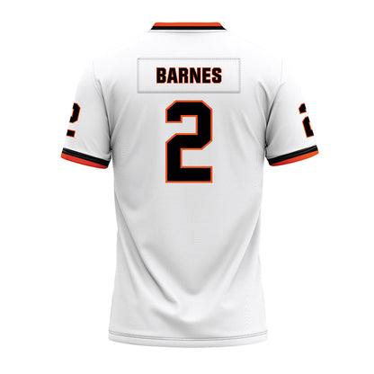 Oklahoma State - NCAA Football : Chris Barnes - White Premium Football Jersey-1