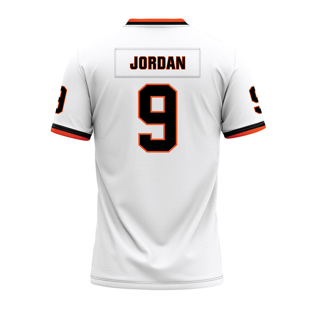 Oklahoma State - NCAA Football : Grant Jordan - White Premium Football Jersey-1