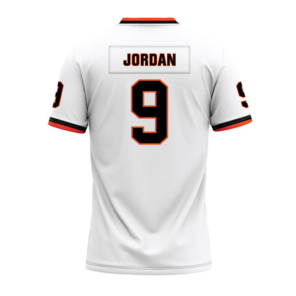 Oklahoma State - NCAA Football : Grant Jordan - White Premium Football Jersey-1