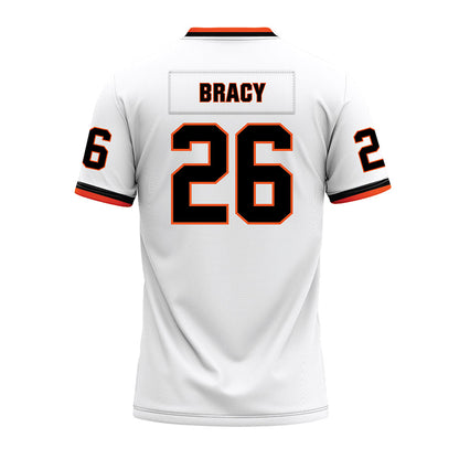 Oklahoma State - NCAA Football : Maliek Bracy - White Premium Football Jersey-1
