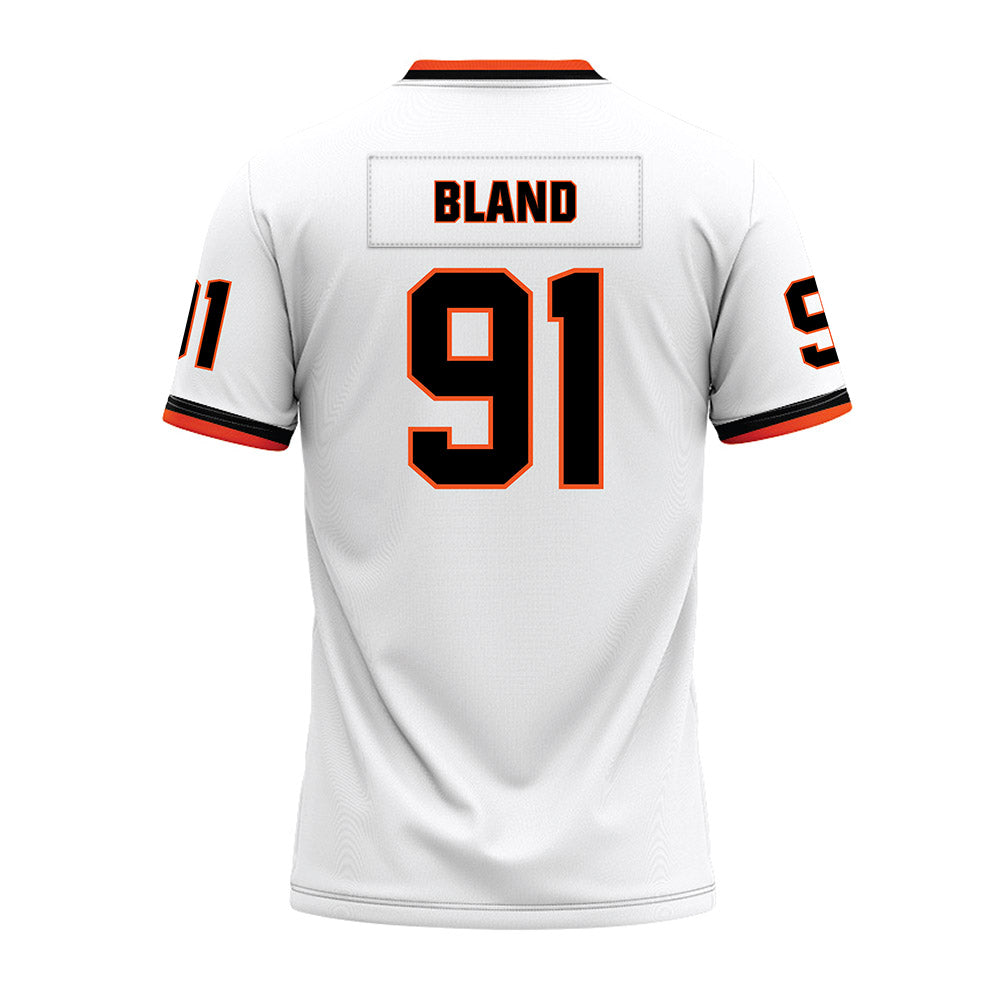Oklahoma State - NCAA Football : Landon Bland - White Premium Football Jersey-1