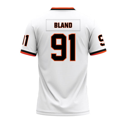 Oklahoma State - NCAA Football : Landon Bland - White Premium Football Jersey-1