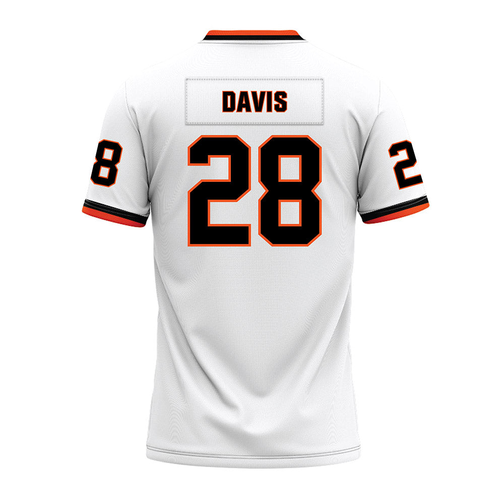 Oklahoma State - NCAA Football : Marrel Davis - White Premium Football Jersey-1