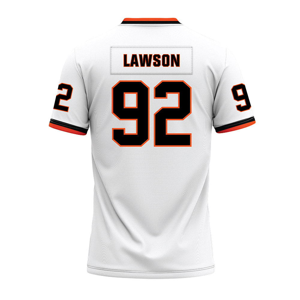 Oklahoma State - NCAA Football : Jerry Lawson - White Premium Football Jersey-1