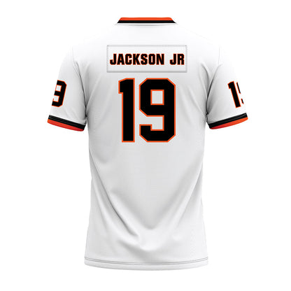 Oklahoma State - NCAA Football : DJ Jackson Jr - White Premium Football Jersey-1