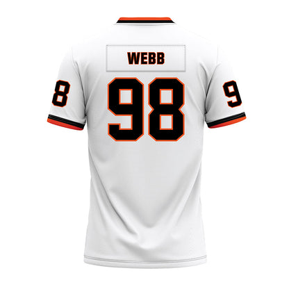 Oklahoma State - NCAA Football : Luke Webb - White Premium Football Jersey-1