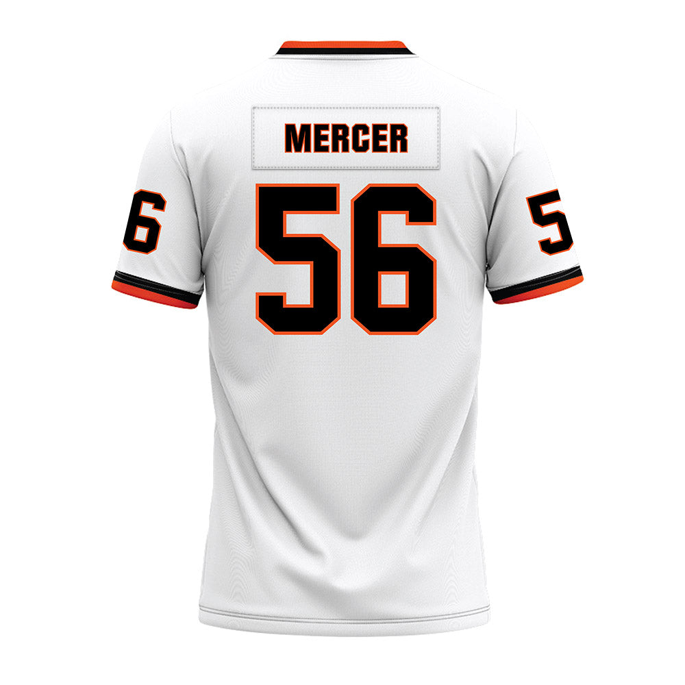 Oklahoma State - NCAA Football : Tyler Mercer - White Premium Football Jersey-1