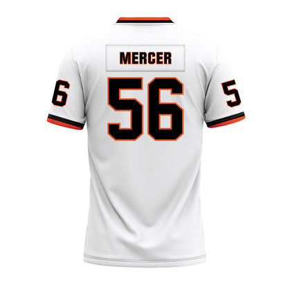 Oklahoma State - NCAA Football : Tyler Mercer - White Premium Football Jersey-1