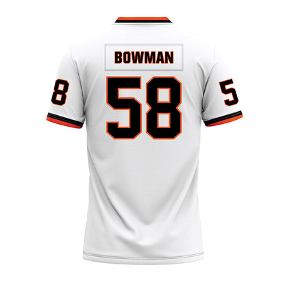 Oklahoma State - NCAA Football : Isaiah Bowman - White Premium Football Jersey-1
