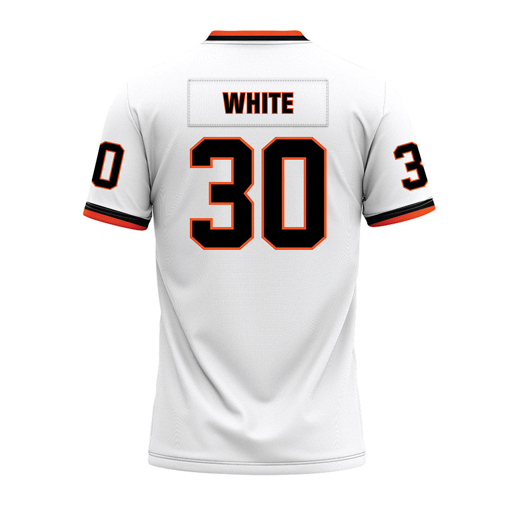Oklahoma State - NCAA Football : Trip White - White Premium Football Jersey-1