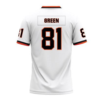 Oklahoma State - NCAA Football : Donovan Green - White Premium Football Jersey-1