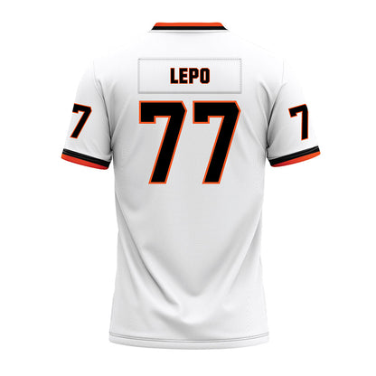 Oklahoma State - NCAA Football : Ashton Lepo - White Premium Football Jersey-1