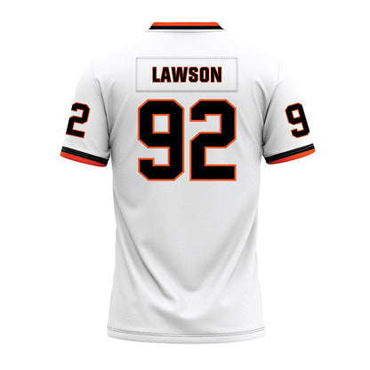 Oklahoma State - NCAA Football : Jerry Lawson - White Premium Football Jersey-1